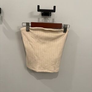 American Eagle Outfitters Cream Crop Top